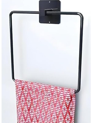 Daders Home Metal Kare Havluluk, Banyo Havluluk,paslanmaz Yapışkanlı Askı Standı, Banyo Askısı, Mutfak Askısı, Havlu Tutucu, 16 * 16 cm