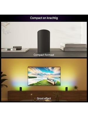 Daders Home Hue Flare Akıllı Duvar Aydınlatma - Siyah - Renkli Işık, Colorcast Teknolojisi, Bluetooth Uyumlu, Alexa, ve Assistant ile Sesli Kontrol