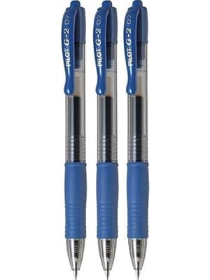 Daders Home Pilot G2 07 Mavi Ince Çekilebilir Jel Tükenmez Kalem 0,7 mm Uçlu 0,39 mm Çizgi Genişliği Doldurulabilir Bl-G2-7 (3'lü Paket), Bl-G2-7_blue_3, 3 Adet (Tekli Paket)