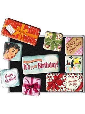 Daders Home Art Say It Happy Birthday Magnet Set