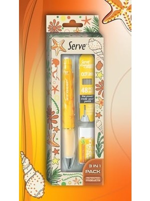 Daders Home Doğa Desenli Deep Kalem, Deep Silgi ve Deep Min, 0.7 Mm, Hardal Sarısı