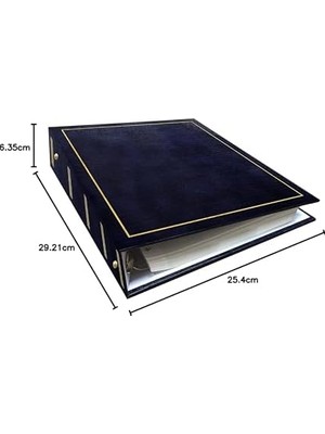Daders Home Albums Manyetik Self-Stick 3 Halkalı Fotoğraf Albümü 100 Sayfa (50 Yaprak), Lacivert