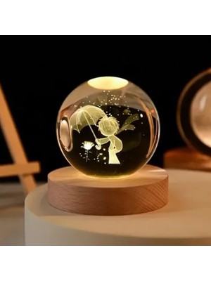 Store Mania Ieg™ Dekoratif Küçük Prens Tasarımlı Işıklı Cam Küre