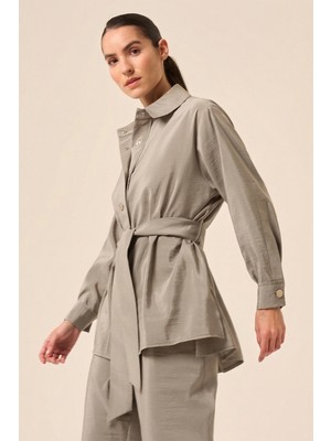 Ceremony Zımbalı Gömlek Tunik 5889 Taş