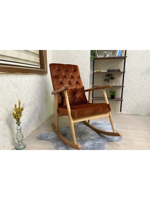 Vivense Trend Sallanan Sandalye,turuncu, Ahşap, Naturel Ayak