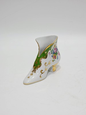 Hasyılmaz Minyatür Desen Porselen Kadın Ayakkabı Biblo 15X10X6CM (Model 1)