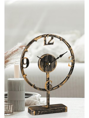 DMR Home Dekoratif Metal Masa Saati 37 x 29 cm
