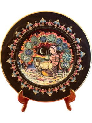 TT Villeroy Boch Porselen Duvar Tabağı - 22 cm Çapında