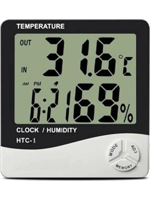 DMR Home Dijital Alarmlı Nem ve Isı Ölçer Masa Saati