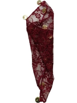Karakız Halay Mendili Dantelli Bordo 10'lu paket