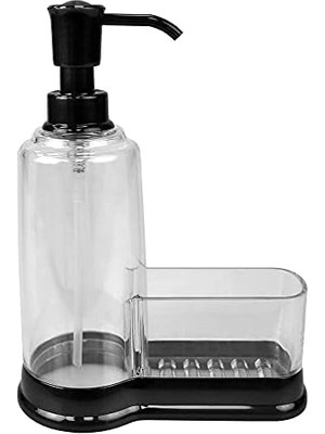 DMR Home Basics Sünger Bölmeli Plastik Sabunluk, Siyah