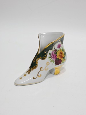Hasyılmaz Minyatür Desen Porselen Kadın Ayakkabı Biblo 15X10X6CM (Model 2)