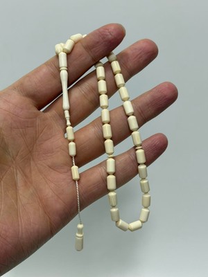 Hasyılmaz Kesme Fildişi Tesbih 11,40 Gram - Koleksiyonluk Fil Dişi Tespih (F034)