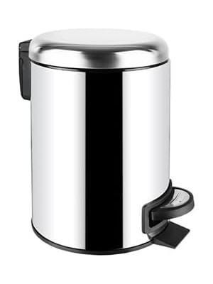 DMR Home Paslanmaz Pedallı Çöp Kovası Krom 5lt (000301)