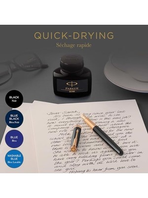 DMR Home Quink Dolma Kalem Şişe Mürekkebi, 57 Ml, Mavi-Siyah