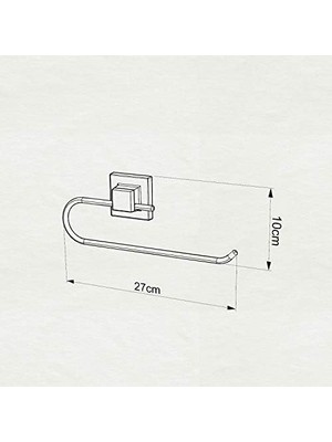 DMR Home 11.EF.240.02 Delme Vida Matkap Yok Easyfıx Yapıskanlı Kağıt Havluluk Mat Siyah, Siyah, Small