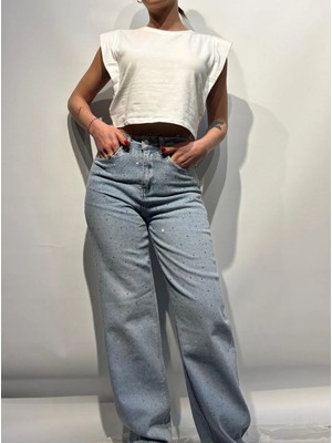 362 Fashion Butik Taşlı Kot Pantolon 5266