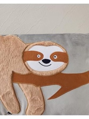 DMR Home Faultier Bebe Dekoratif Kırlent 35X55 cm Açık Gri