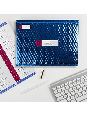 DMR Home Mürekkep Püskürtmeli Yazıcılar Için Sabit Beslemeli Adres Etiketleri, 2,54 cm x 10,16 Cm, 2000 Etiket, Kalıcı Yapıştırıcı (8461)