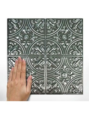 DMR Home TIL4625FLT Sticktiles Gümüş Teneke Soyma ve Yapıştır