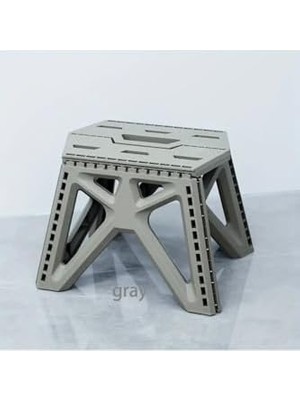 DMR Home Life Çok Amaçlı Katlanabilir Küçük Boy Gri Basamak Tabure MIT1169