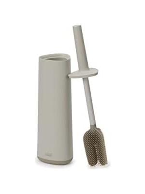 DMR Home 360- Gelişmiş Tuvalet Fırçası ve Saklama Tutucu Seti, Damlatmaz, Tıkanmaz, Üç Kat Hareketli, Değiştirilebilir Fırça Başlığı, Mat Yüzey, Bej