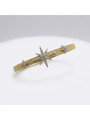 Paun Store 14K Altın Kaplama Yıldız Kelepçe