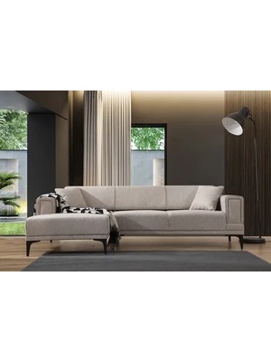 Vivense Horizon Köşe Koltuk, Sütlü Kahve, Sol Köşe