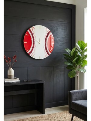 Af Epoxyart Duvar Saati-40 Cm-Modern Dekoratif Duvar Saati-Epoksi Duvar Saati-El Yapımı-6 Farklı Renk Seçeneği