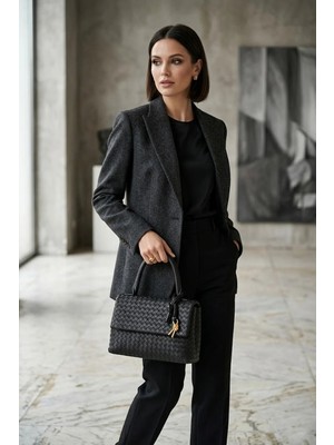 Dsn B37162 Kadın El ve Omuz Çantası Siyah