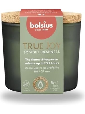 Ozcmax Botanik Ferahlık Kokulu Kavanozda Mum – Mantar Kapaklı, Yeşil – 21 Saat Yanma Süresi – Doğal Bitki Bazlı – Scentfusion Teknolojisi ile Etkili Koku Yayılımı