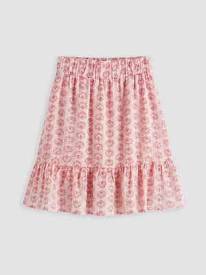 LC Waikiki Lcw Kids Pembe Kız Çocuk Desenli Beli Lastikli Etek