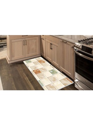 Ozcmax Carpet Kaymaz Taban Tezgah Önü Mutfak Paspası 75X150 cm No: 492