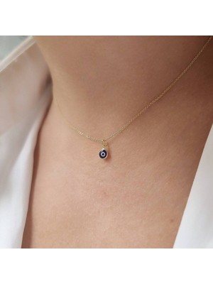 Wind Silver Minimal Nazar Kolye