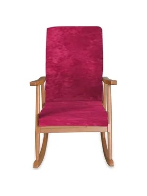 Vivense Trend Sallanan Sandalye, Fuşya, Ahşap, Naturel Ayak