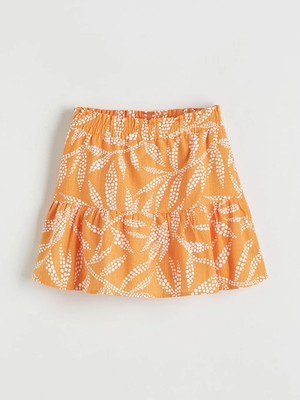 LC Waikiki Lc Waıkıkı Turuncu Beli Lastikli Kız Çocuk Etek