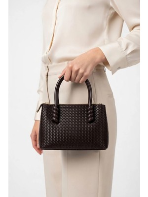 Dsn B37148 Kadın El ve Omuz Çantası Kahverengi