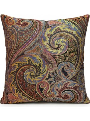 Paisley Kırlent Kılıfı Siyah