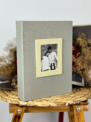 Ozcmax 10X15CM 200 Fotoğraf Kapasiteli Lüks Çerçeveli Koton Fotoğraf Albümü 46200-V
