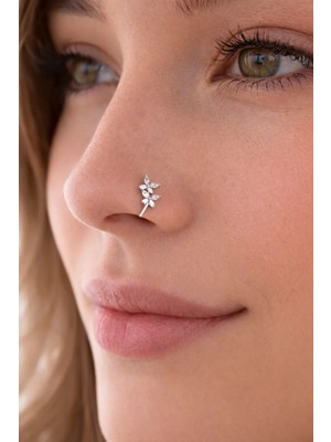 Sacce Scarves & Accessories Deliksiz Kelebek Piercing | Zirkon Taşlı Sıkıştırmalı Hızma