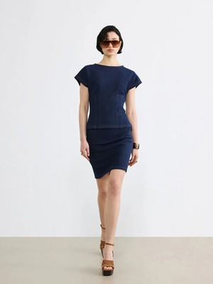 LC Waikiki Soulife Indigo Dar Fit Mini Jean Etek