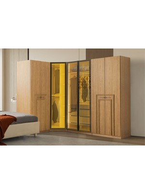 Doressa Katre Reflekte Camlı Köşe Gardırop