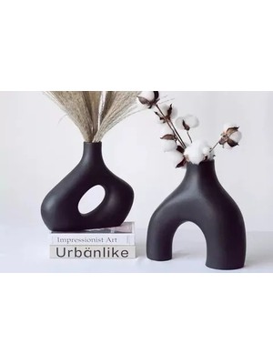 Vivense Modern Vazo Set, Siyah