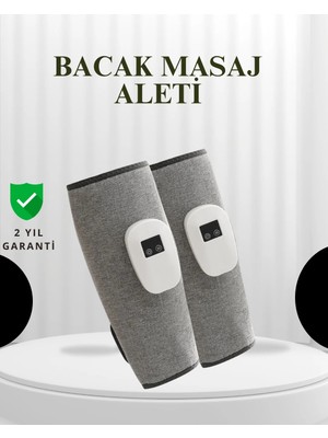 Masa Dostu Şarjlı Isıtmalı Baldır Masaj Aleti – 3 Hava Basınçlı, Titreşimli ve Akıllı Zamanlayıc�