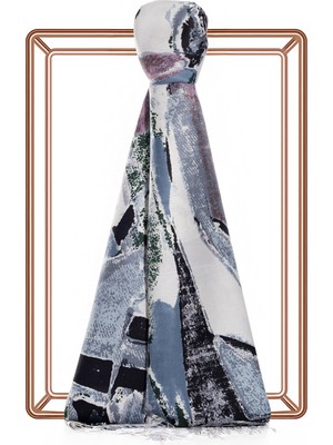 İpekevi Alüvyal Desenli Ipek Şal