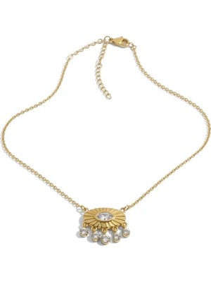 Paun Store 14K Altın Kaplama Göz Kolye