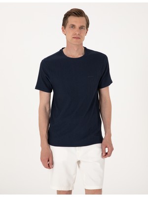 Pierre Cardin Erkek Lacivert Slim Fit Tişört 50306802-VR033