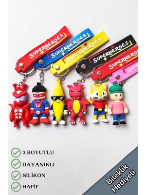 Lynare Stumble Guys 3D Silikon Anahtarlık ve Çanta Süsü