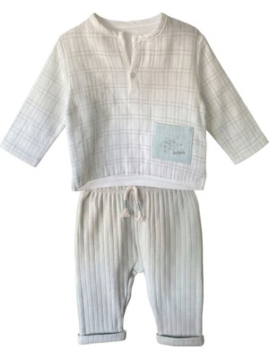 Bistyle 2li Takım Müslin Turttelly Cool Mint-Ekru