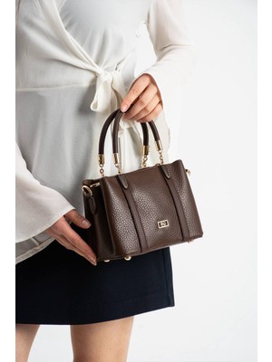 Özbu Yeni Sezon Gold Detaylı Kadın El ve Omuz Çantası